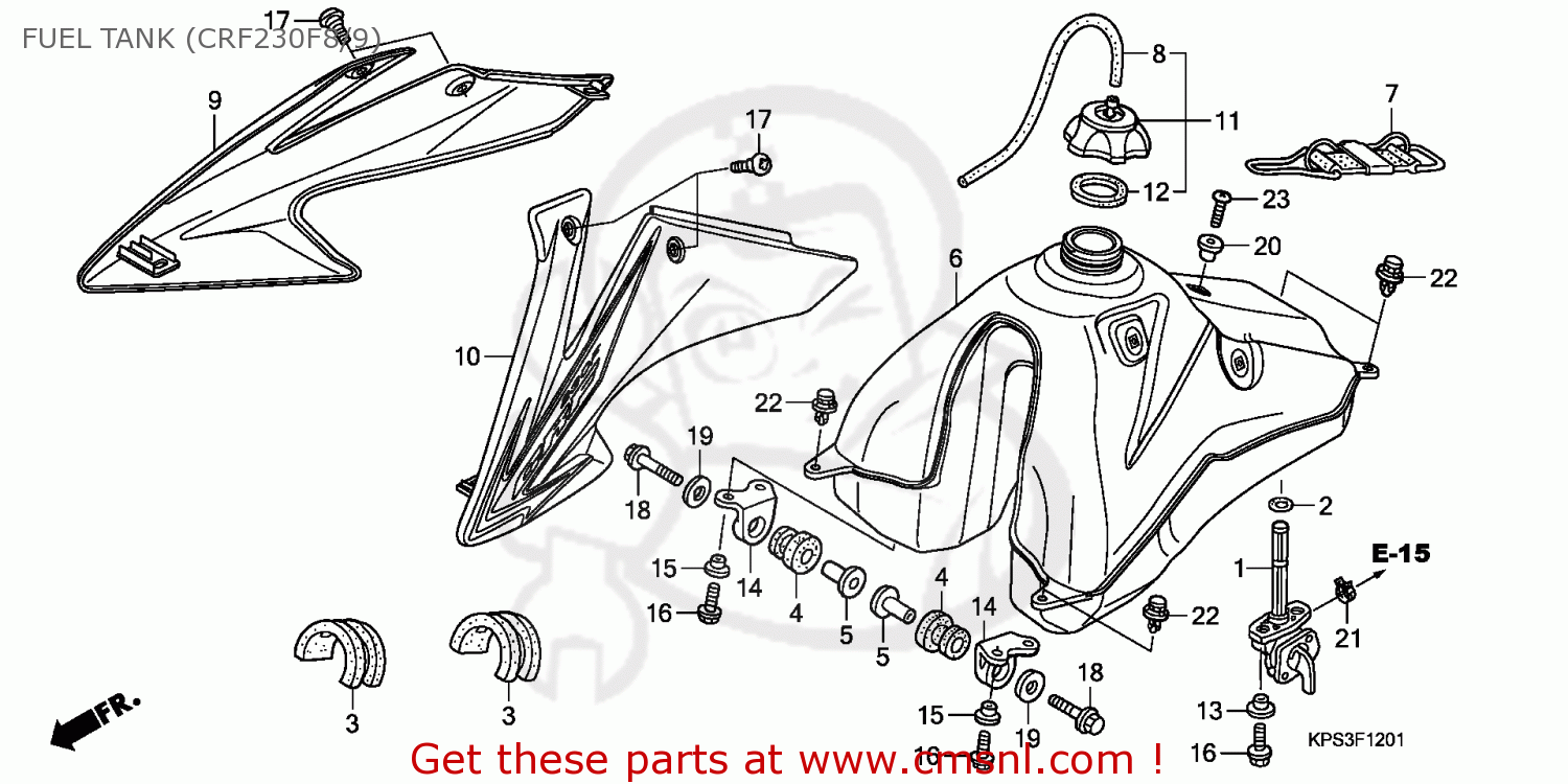 Honda CRF230F 2009 (9) EUROPEAN DIRECT SALES / CMF FUEL TANK (CRF230F8