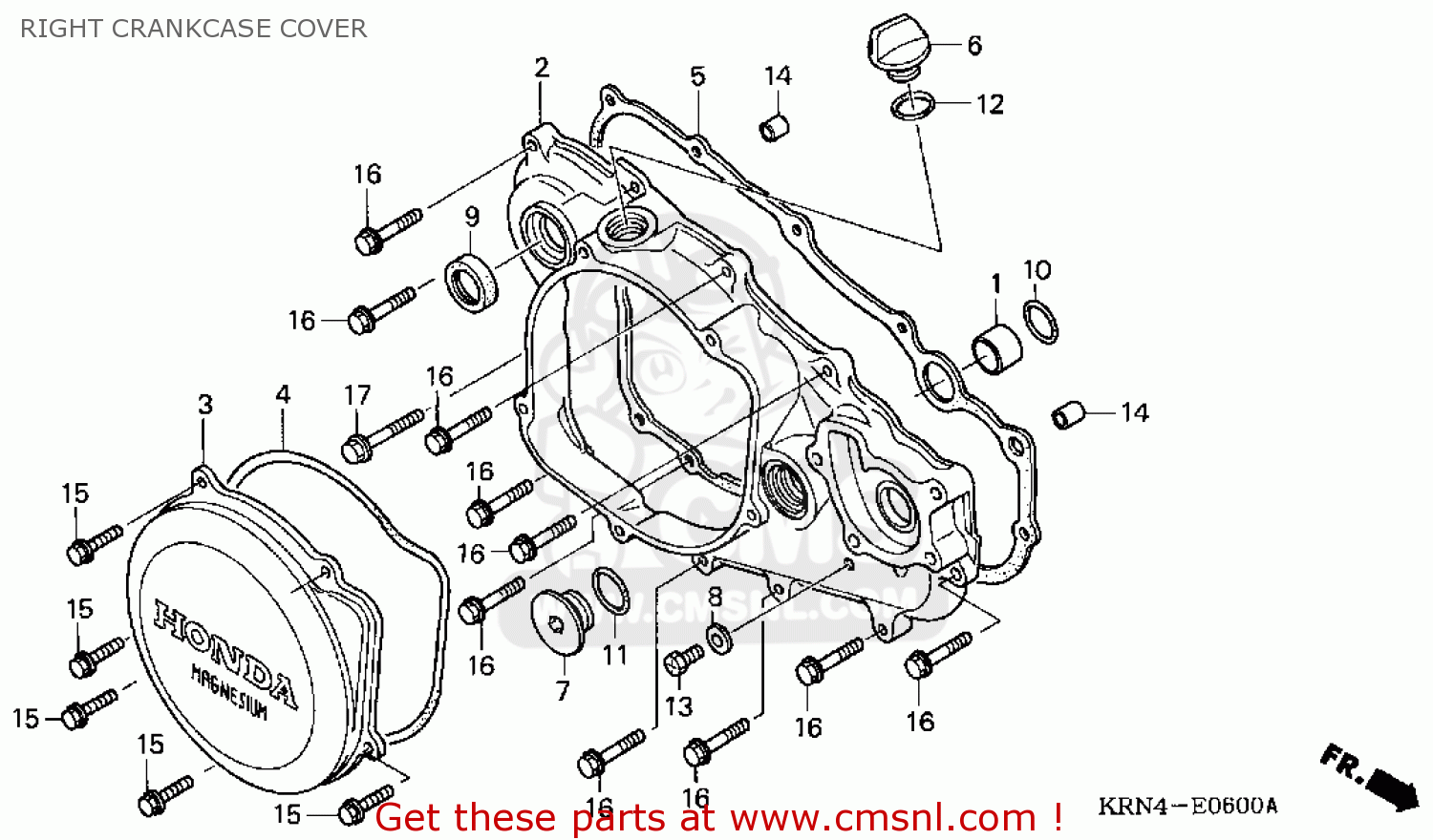 crf250r right crankcase cover