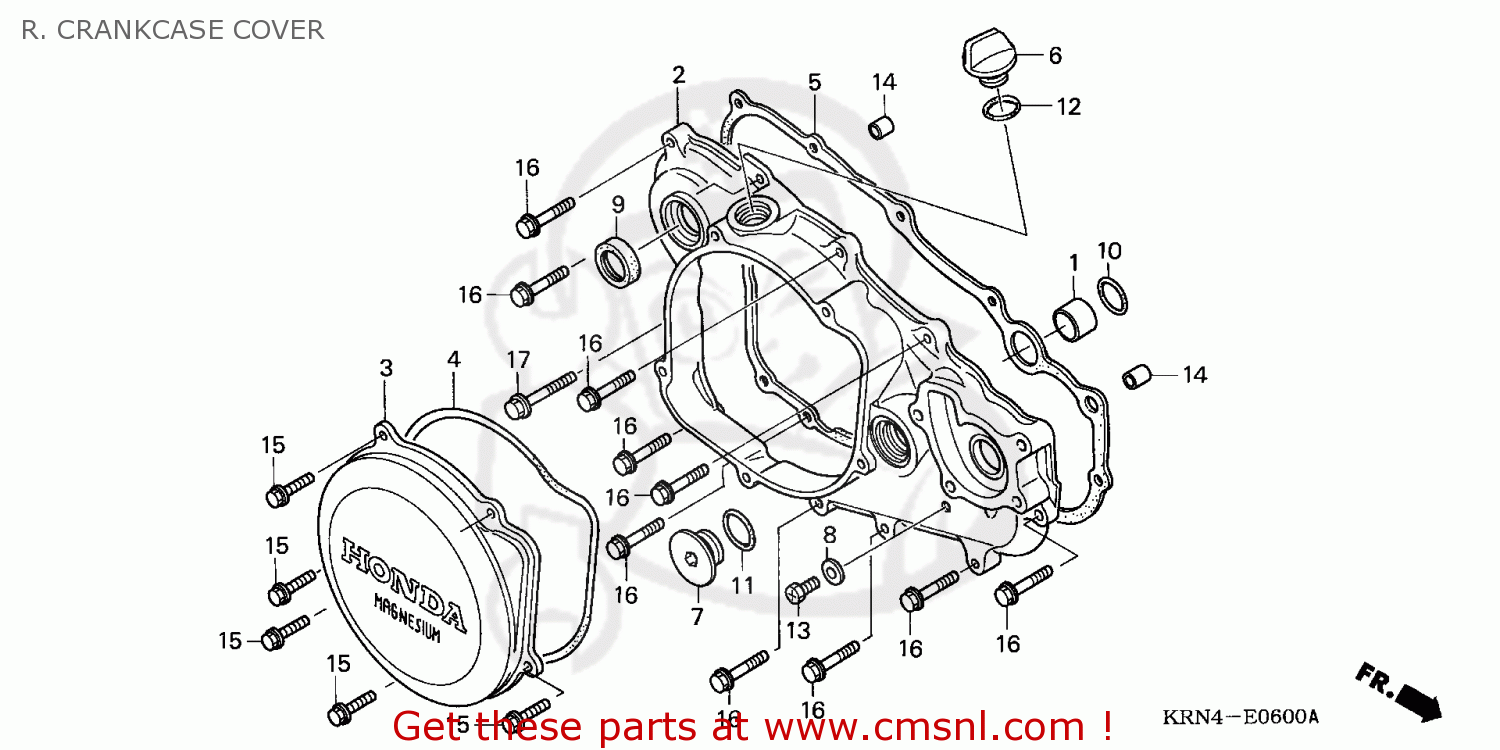 Honda CRF250R 2007 (7) EUROPEAN DIRECT SALES / CMF R. CRANKCASE COVER