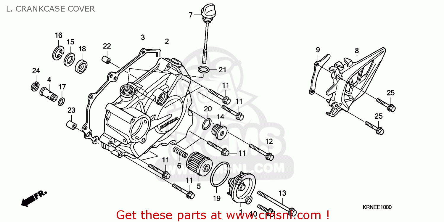 Honda CRF250R 2011 (B) AUSTRALIA L. CRANKCASE COVER buy L. CRANKCASE