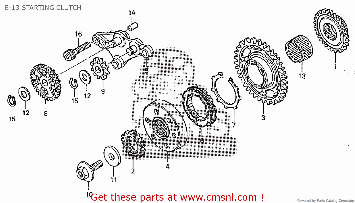 Honda CRF250X 2005 (5) GENERAL EXPORT (KPH) E13 STARTING CLUTCH buy