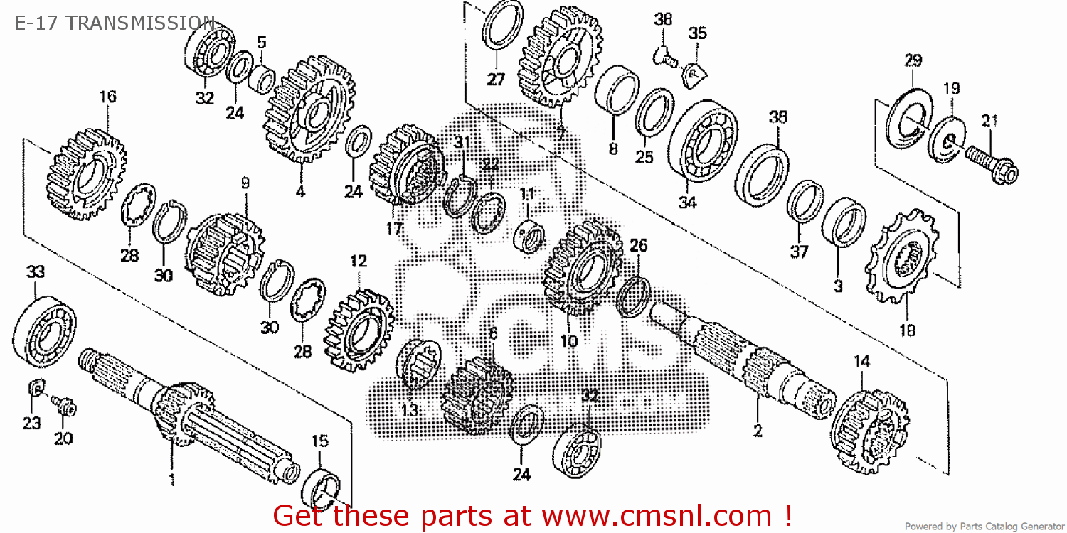 Honda CRF250X 2005 (5) GENERAL EXPORT (KPH) E17 TRANSMISSION buy E