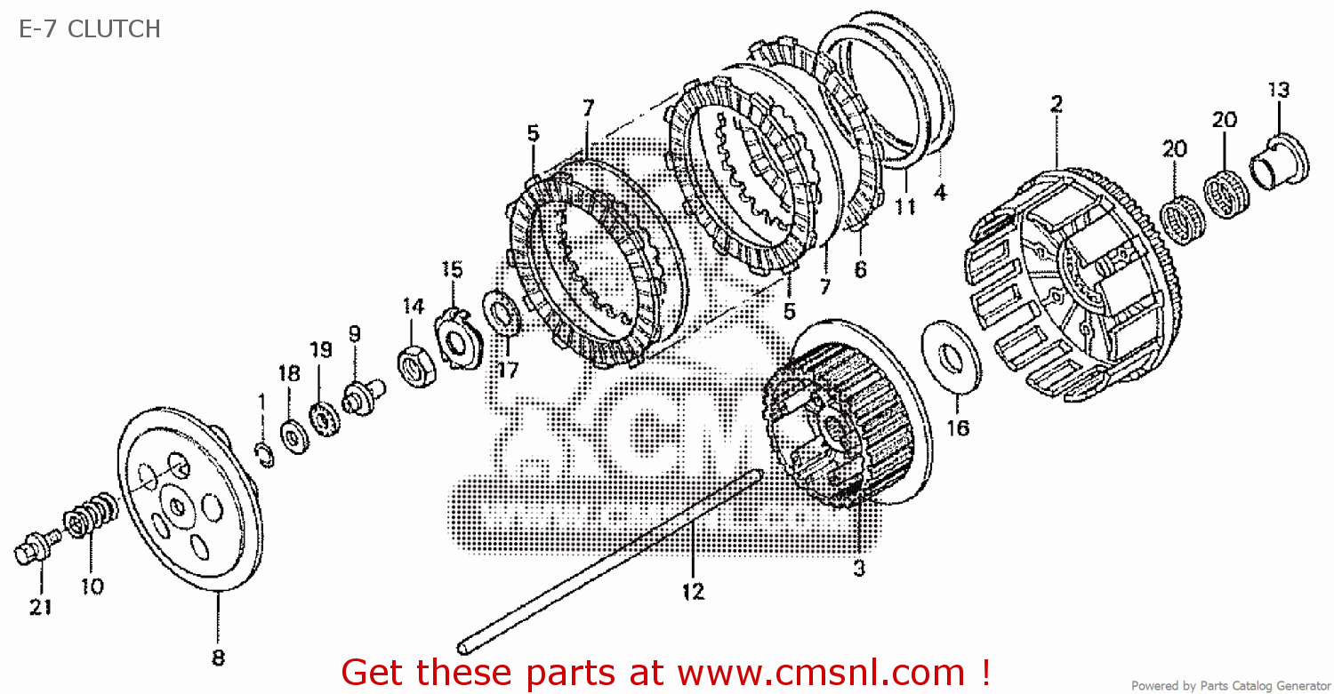 Honda CRF250X 2005 (5) GENERAL EXPORT (KPH) E7 CLUTCH buy E7 CLUTCH