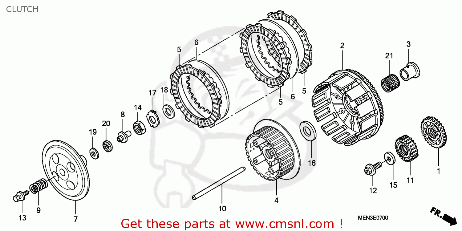 Honda CRF450R 2009 (9) AUSTRALIA CLUTCH buy CLUTCH spares online