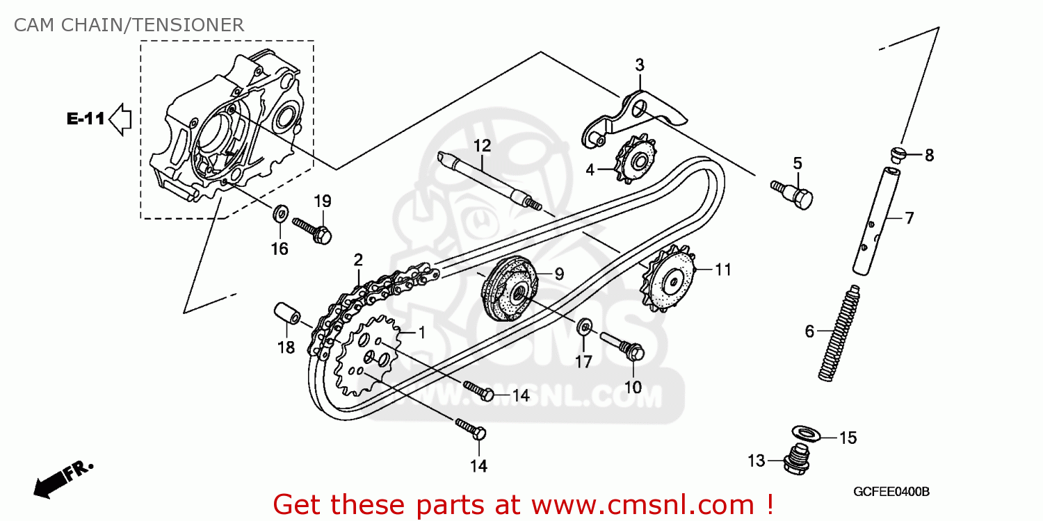 Honda CRF70F 2004 (4) EUROPEAN DIRECT SALES CAM CHAIN/TENSIONER buy