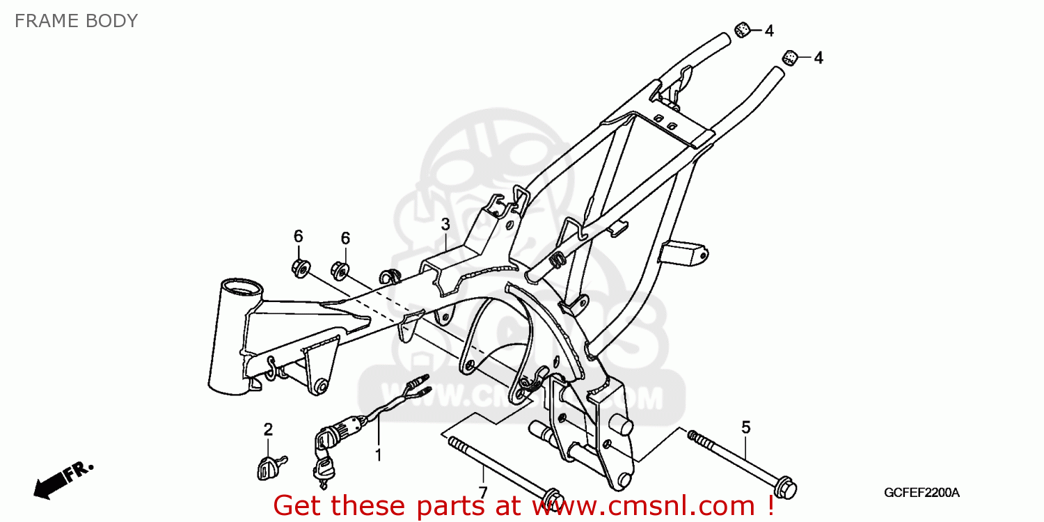 Honda CRF70F 2006 (6) EUROPEAN DIRECT SALES FRAME BODY - buy FRAME BODY ...