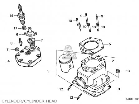 CYLINDER/CYLINDER HEAD - CRM125R 1990 (L) FRANCE / CMF