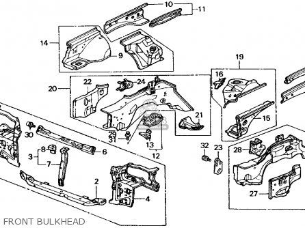 Honda CRX 1988 (J) 2DR HF (KA,KH,KL) parts lists and schematics