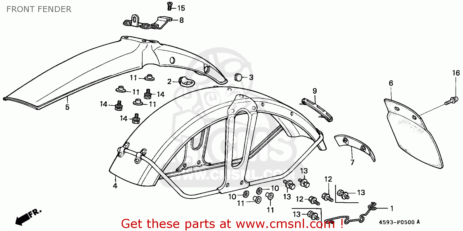 Honda CT110 1980 (A) GENERAL EXPORT / KPH MKH FRONT FENDER - buy FRONT ...