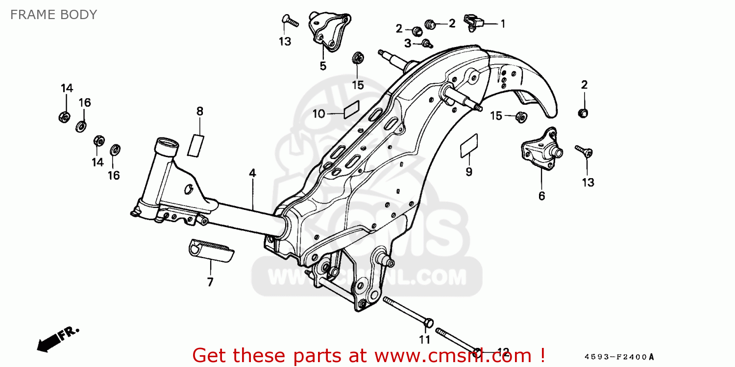 Honda CT110 1993 (P) AUSTRALIAN AGRIC / KPH FRAME BODY - buy FRAME BODY ...