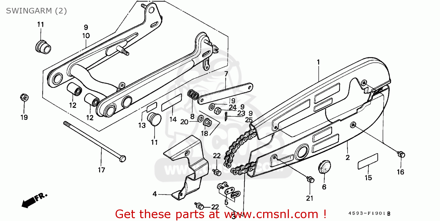 Honda CT110 1993 (P) GENERAL EXPORT / KPH SWINGARM (2) - buy SWINGARM ...