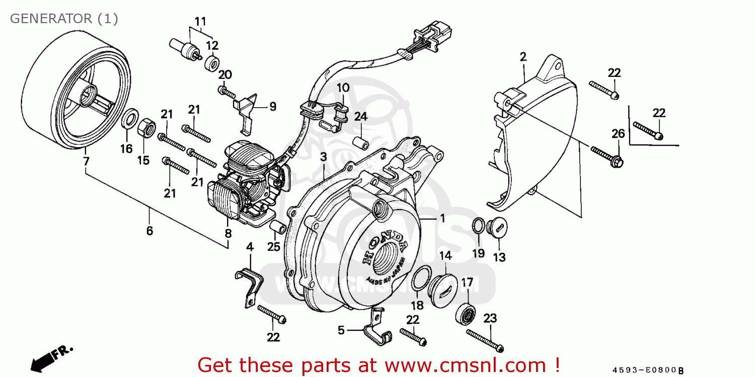 Honda CT110 1993 (P) NEW ZEALAND / KPH GENERATOR (1) buy GENERATOR (1) spares online