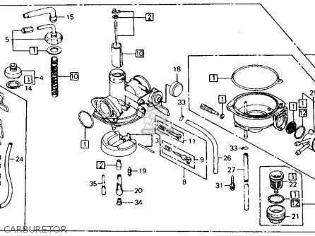 Honda CT110 TRAIL 1986 (G) USA CALIFORNIA parts lists and schematics