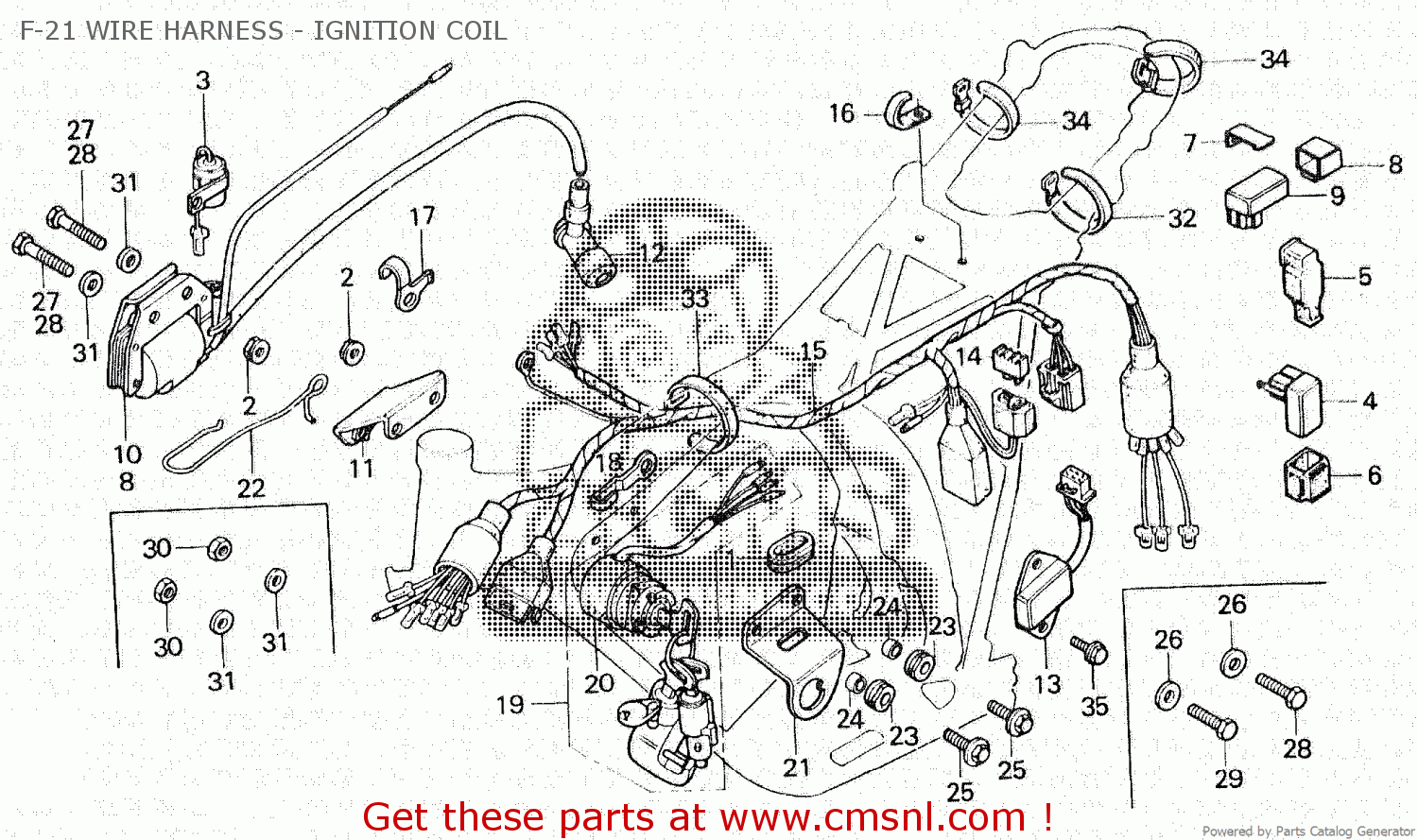 Honda CT125 U.S.A F-21 WIRE HARNESS - IGNITION COIL - buy F-21 WIRE ...