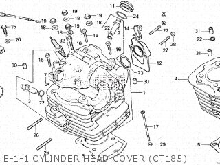 E-1-1 CYLINDER HEAD COVER (CT185) - CT185 1983 (D) AUSTRALIA