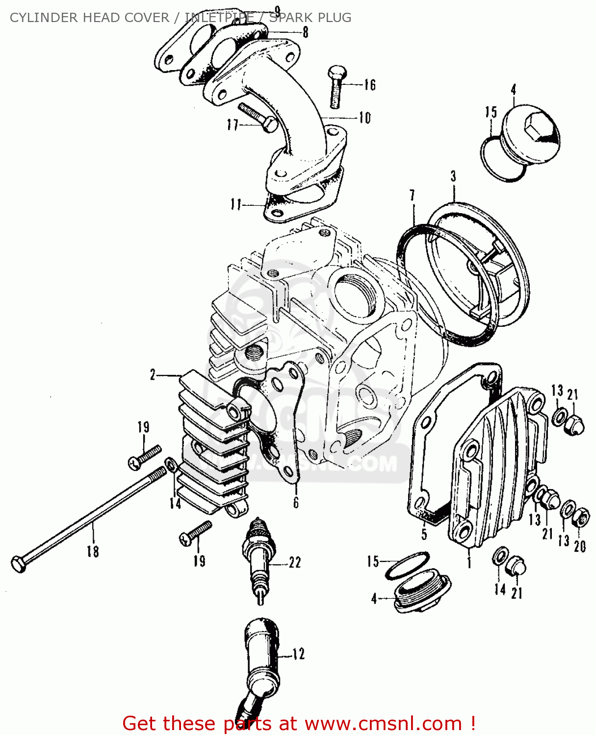 Honda CT70 TRAIL 70 1972 CT70K1 USA parts lists and schematics