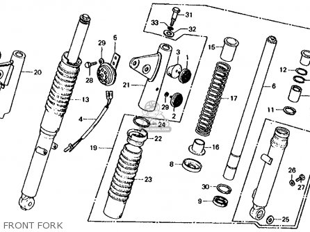 614 shock absorber Ct70 1974 list Honda parts Trail Usa Ct70k3 partsmanual 70