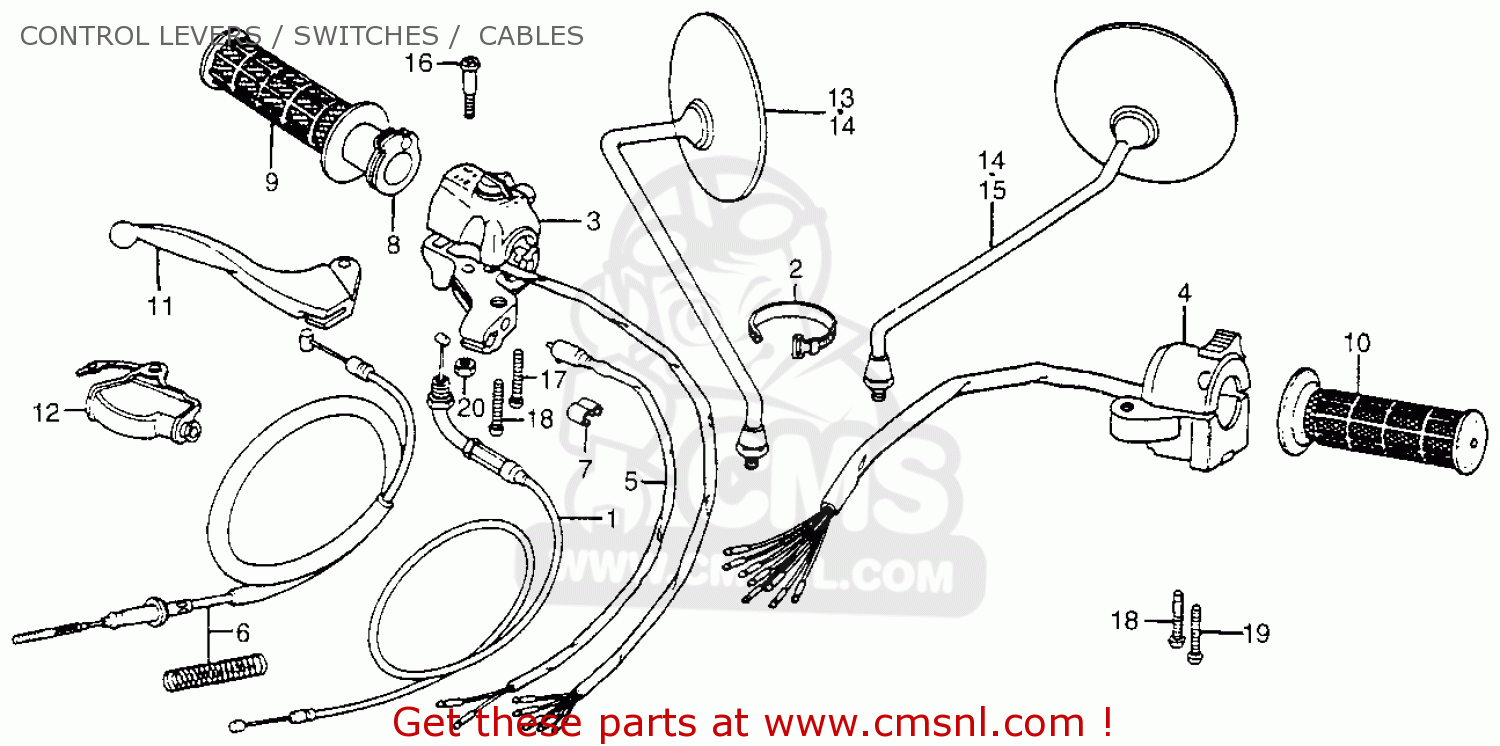 Honda CT70 TRAIL 70 1980 (A) USA parts lists and schematics