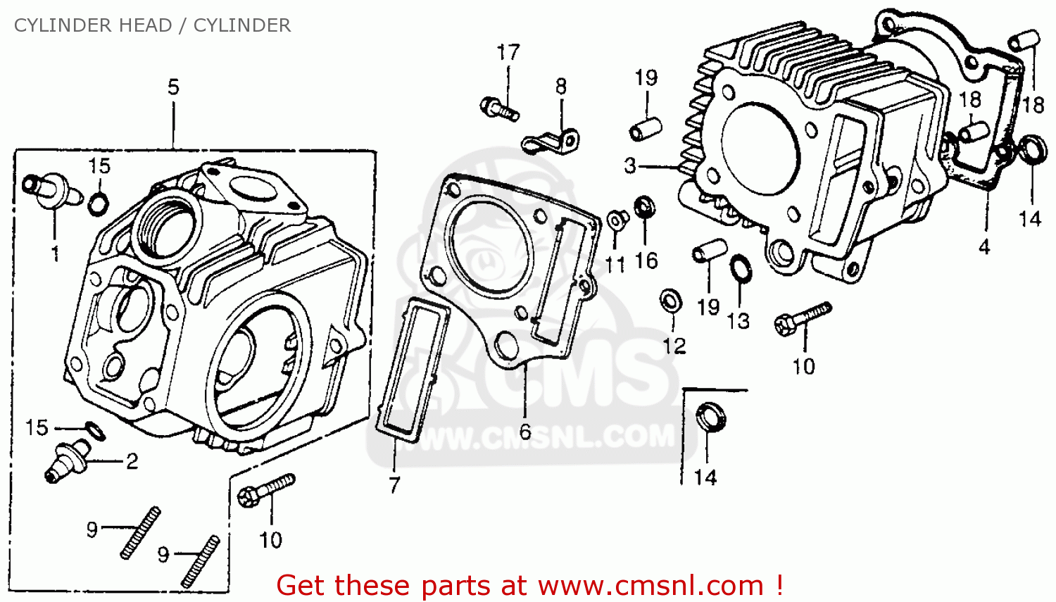 Honda CT70 TRAIL 70 1980 (A) USA parts lists and schematics
