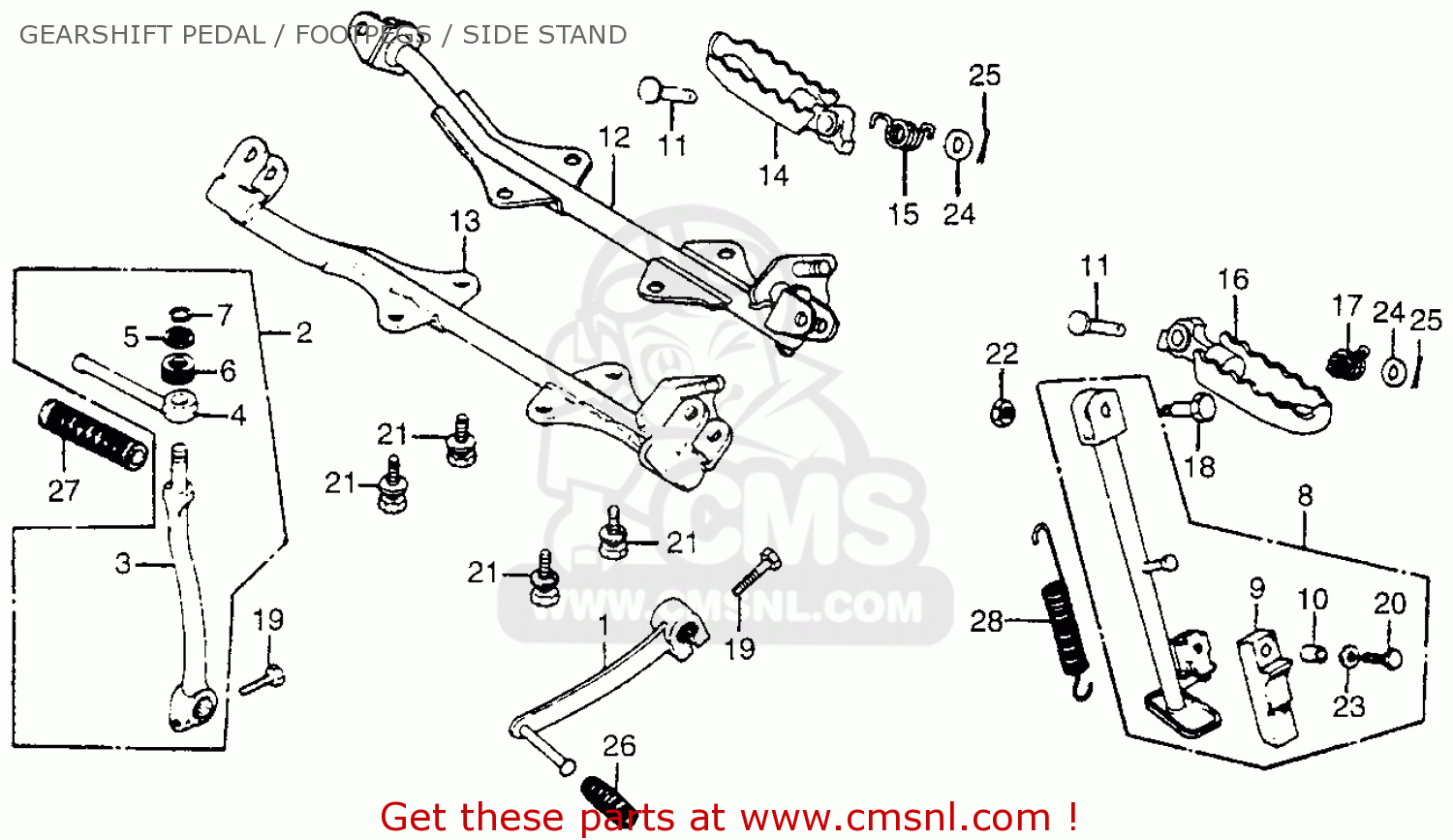 Honda CT70 TRAIL 70 1980 (A) USA parts lists and schematics