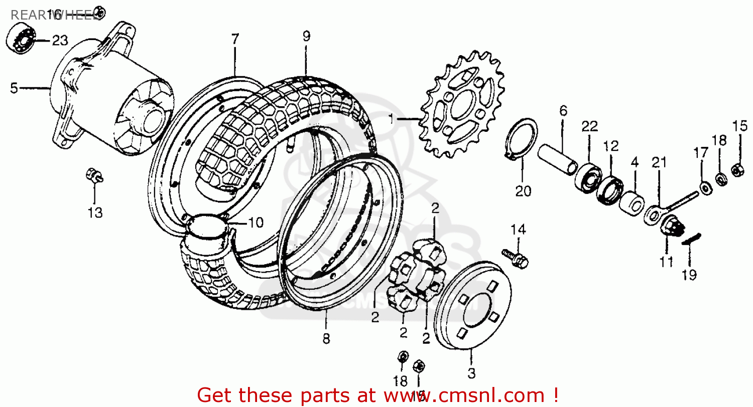 Honda CT70 TRAIL 70 1982 (C) USA parts lists and schematics