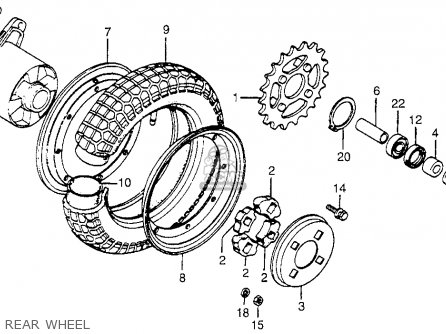 Honda CT70 TRAIL 70 1982 (C) USA parts lists and schematics