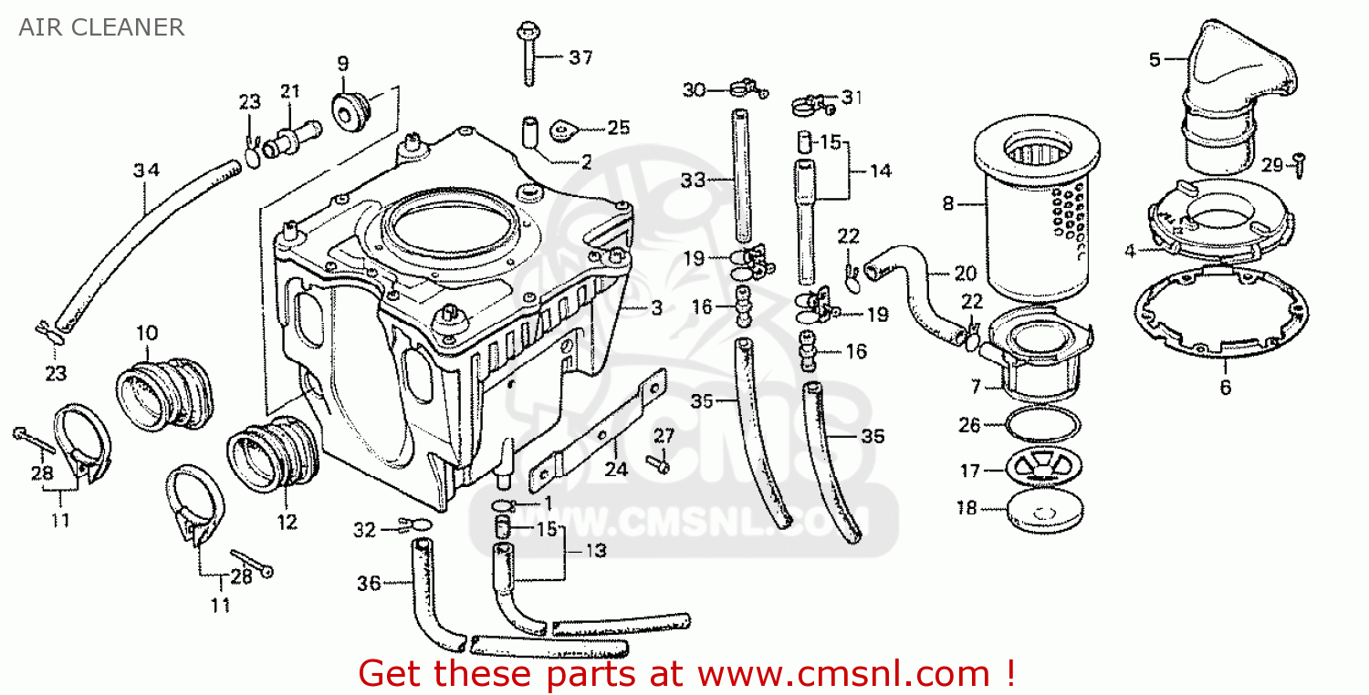 Honda CX500 1978 CANADA AIR CLEANER buy AIR CLEANER spares online