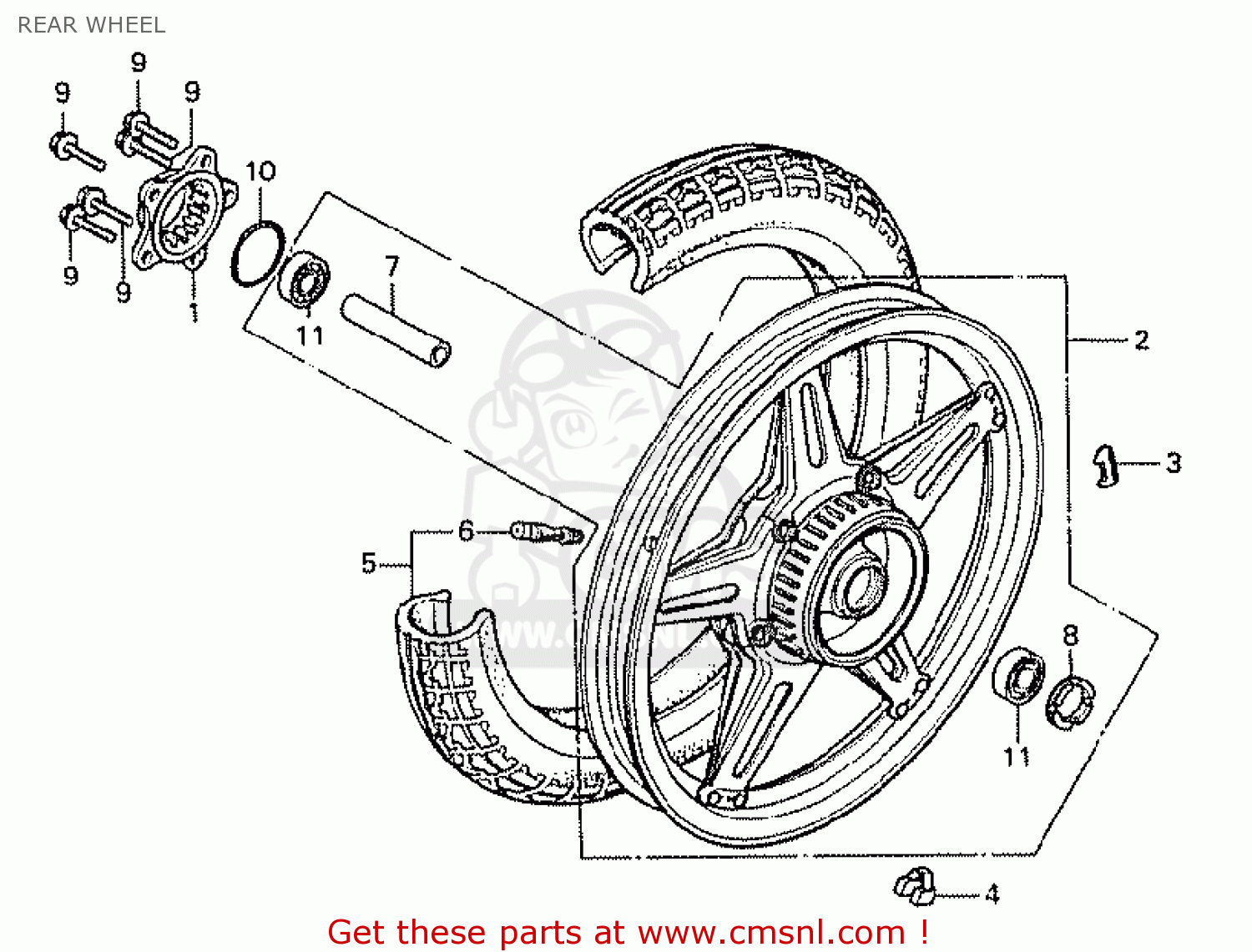 cx500 rear wheel