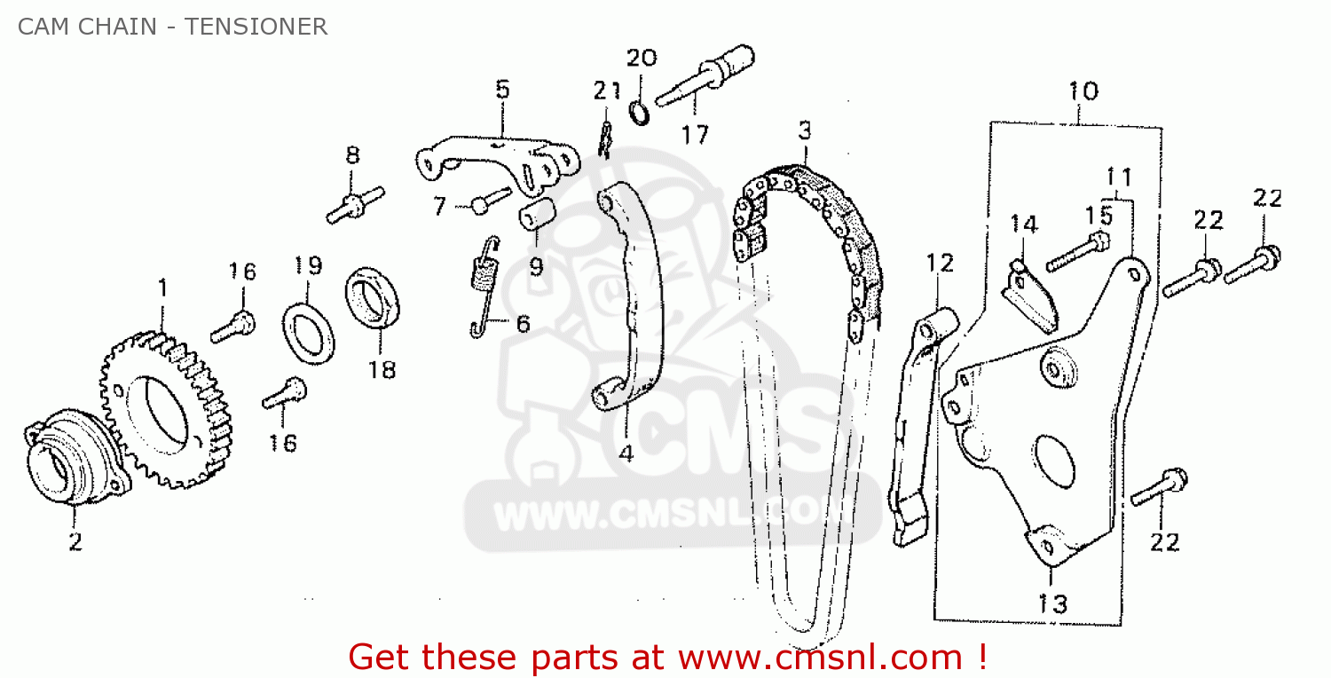 Honda CX500 1980 (A) AUSTRALIA CAM CHAIN TENSIONER buy CAM CHAIN TENSIONER spares online