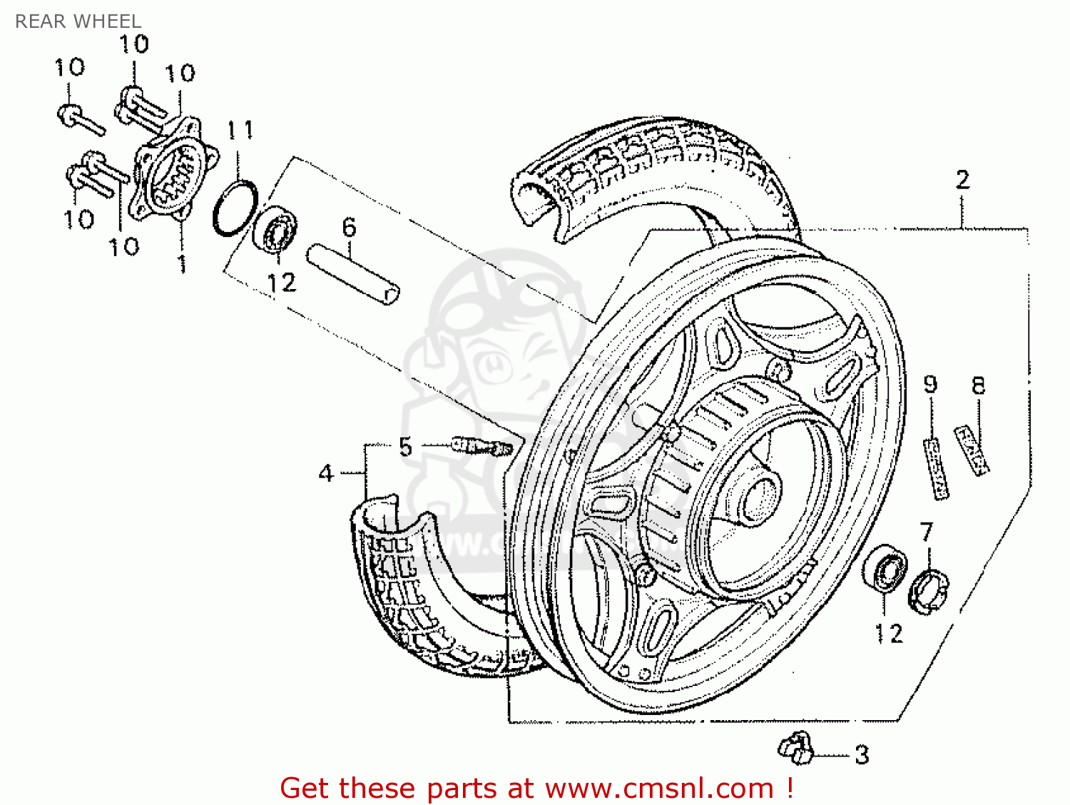 cx500 rear wheel