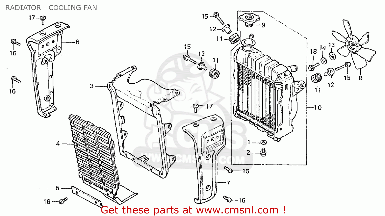 honda cx500 radiator