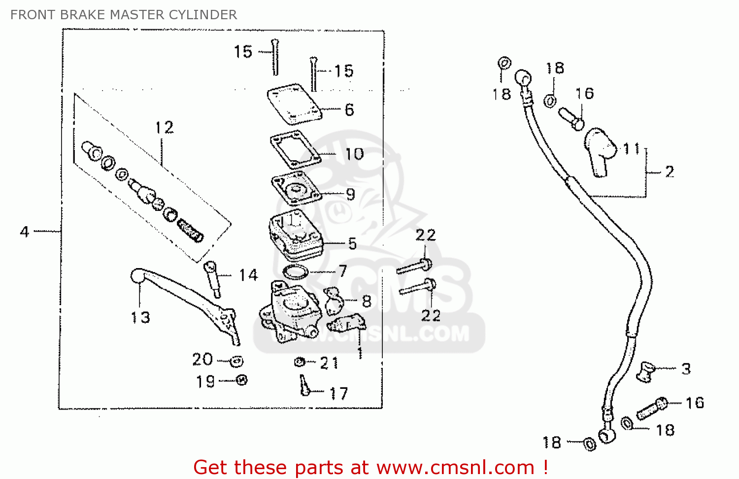 Honda CX500C CUSTOM 1980 (A) CANADA FRONT BRAKE MASTER CYLINDER buy