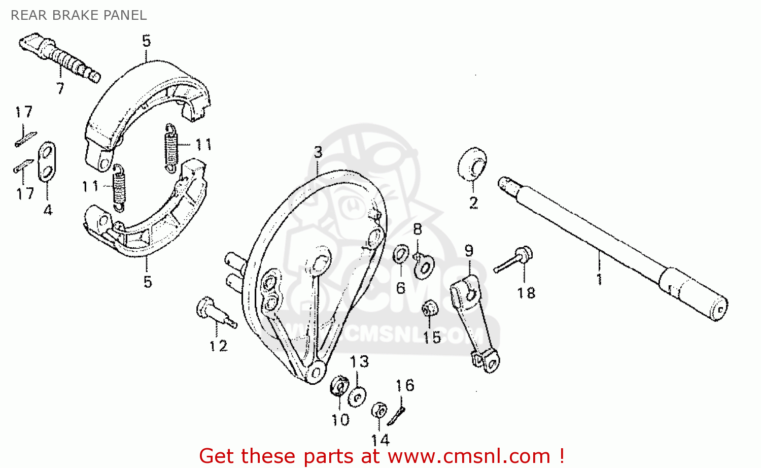Honda CX500C CUSTOM 1980 (A) FRANCE REAR BRAKE PANEL buy REAR BRAKE