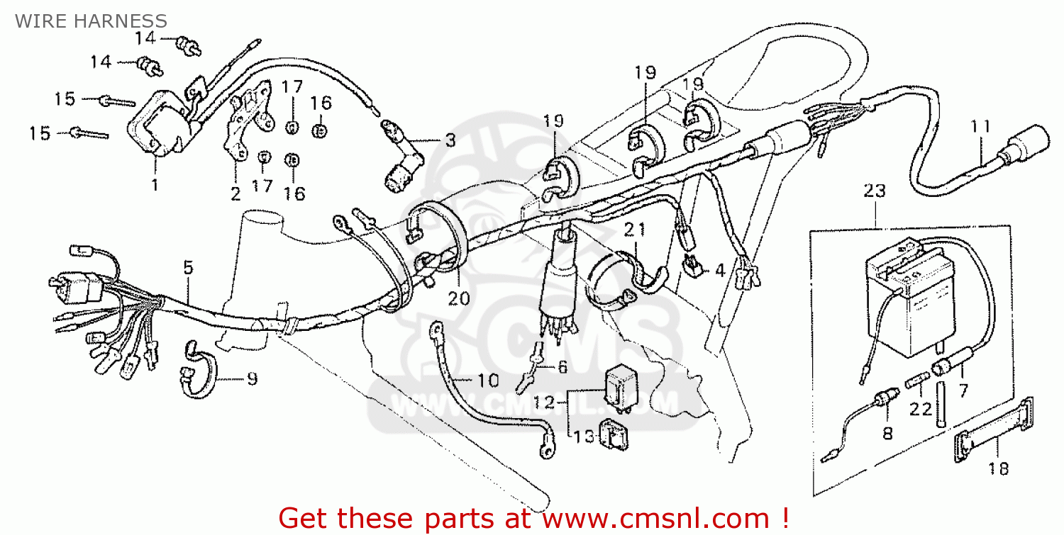 Honda CY50 K2 GERMANY WIRE HARNESS buy WIRE HARNESS spares online