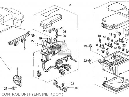 Honda DEL SOL 1993 (P) 2DR S (KA,KL) parts lists and schematics