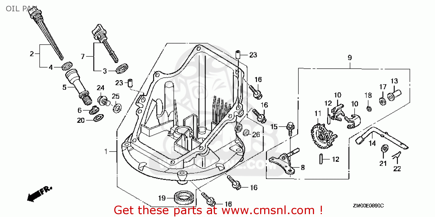 Honda GCV135E\N2E7\14ZM01E4 OIL PAN - buy OIL PAN spares online