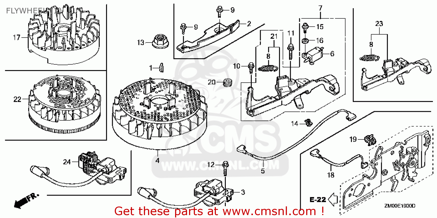 Honda Honda GCV160\A2G7\14ZM01E4 parts lists and schematics