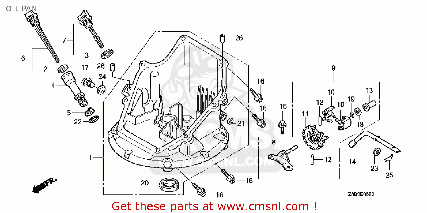Honda GCV160LA\A1A\14Z8B702 OIL PAN buy OIL PAN spares online
