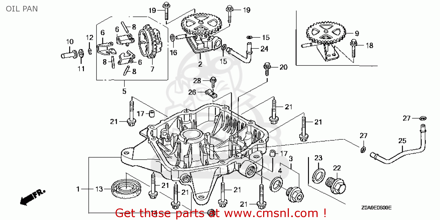 Honda GCV520\QEA3\14Z0A0E7 OIL PAN buy OIL PAN spares online