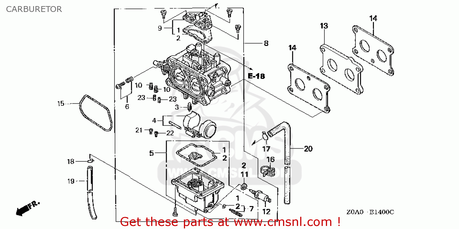 Honda GCV530\SEE2\14Z0A0E7 CARBURETOR buy CARBURETOR spares online