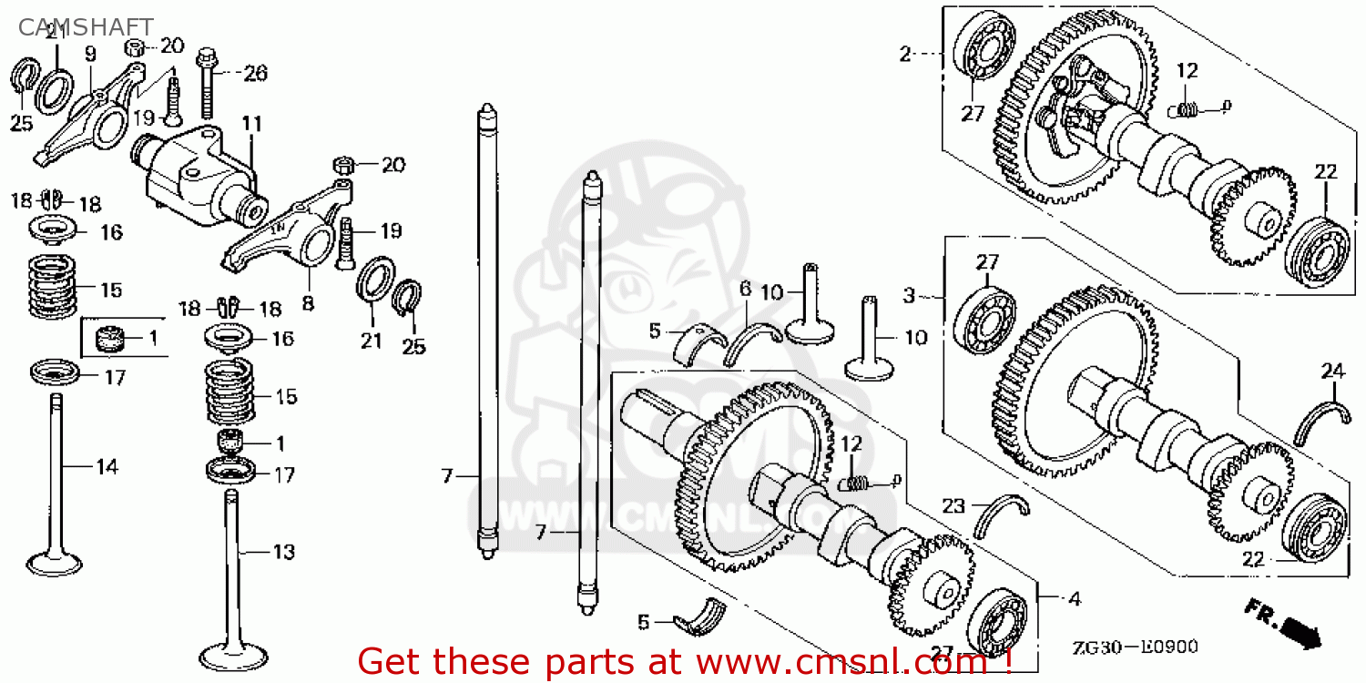 Honda GD410\QAA\14ZG30E2 CAMSHAFT - buy CAMSHAFT spares online