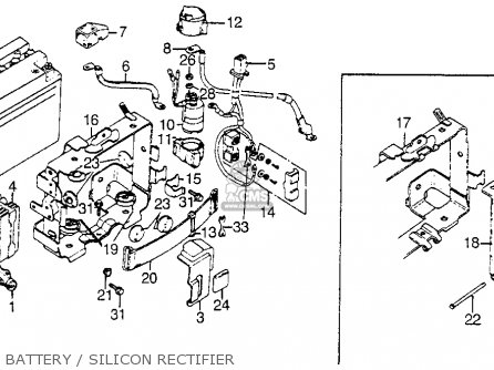 Honda GL1000 GOLDWING 1977 USA parts lists and schematics