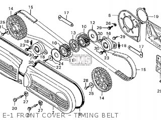 E-1 FRONT COVER - TIMING BELT - GL1000 U.S.A