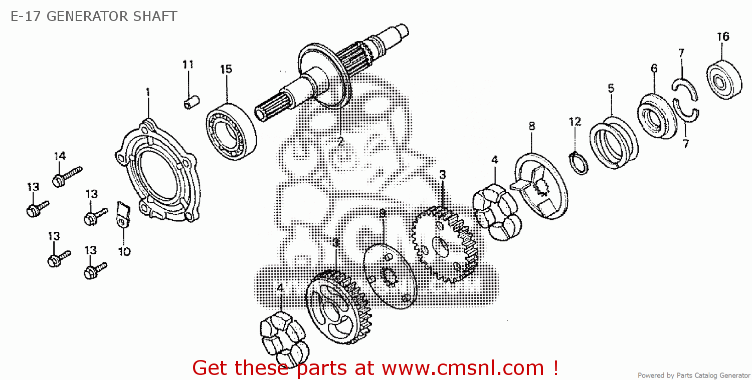 Honda GL1100I 1981 (B) CANADA E-17 GENERATOR SHAFT - buy E-17 GENERATOR