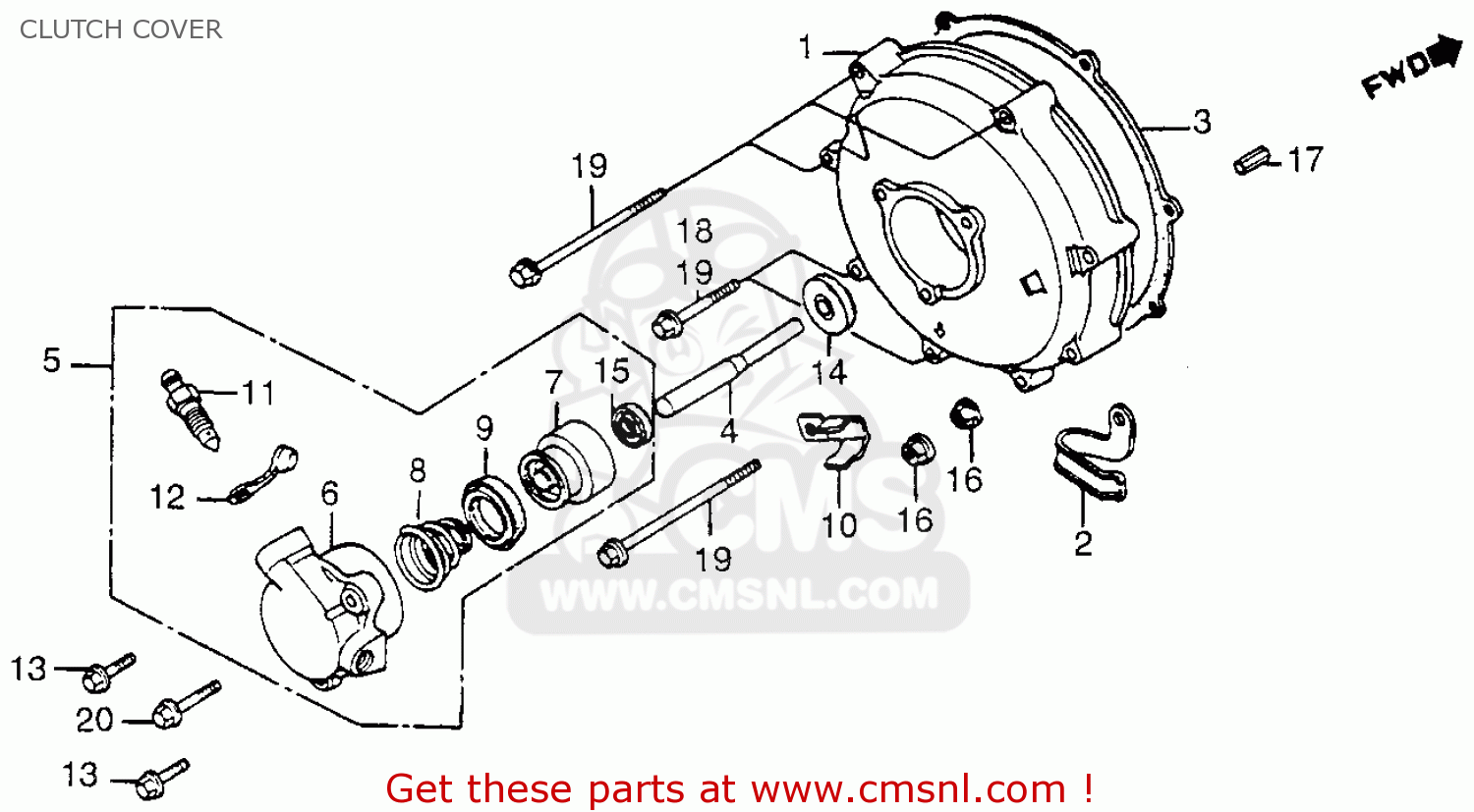 Honda GL1200 GOLDWING 1984 (E) USA CALIFORNIA CLUTCH COVER ... gl1200 starter schematic 