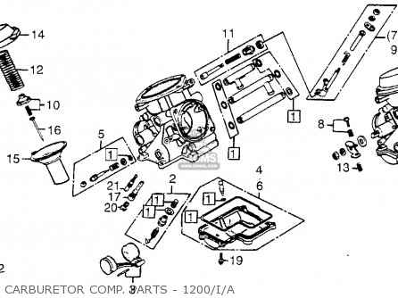 Honda Gl1200a Gold Wing Aspencade 1985 Usa parts list ... wiring diagram 1985 honda goldwing 1200a 