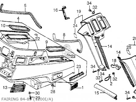 Honda GL1200A GOLDWING ASPENCADE 1985 (F) USA CALIFORNIA parts lists