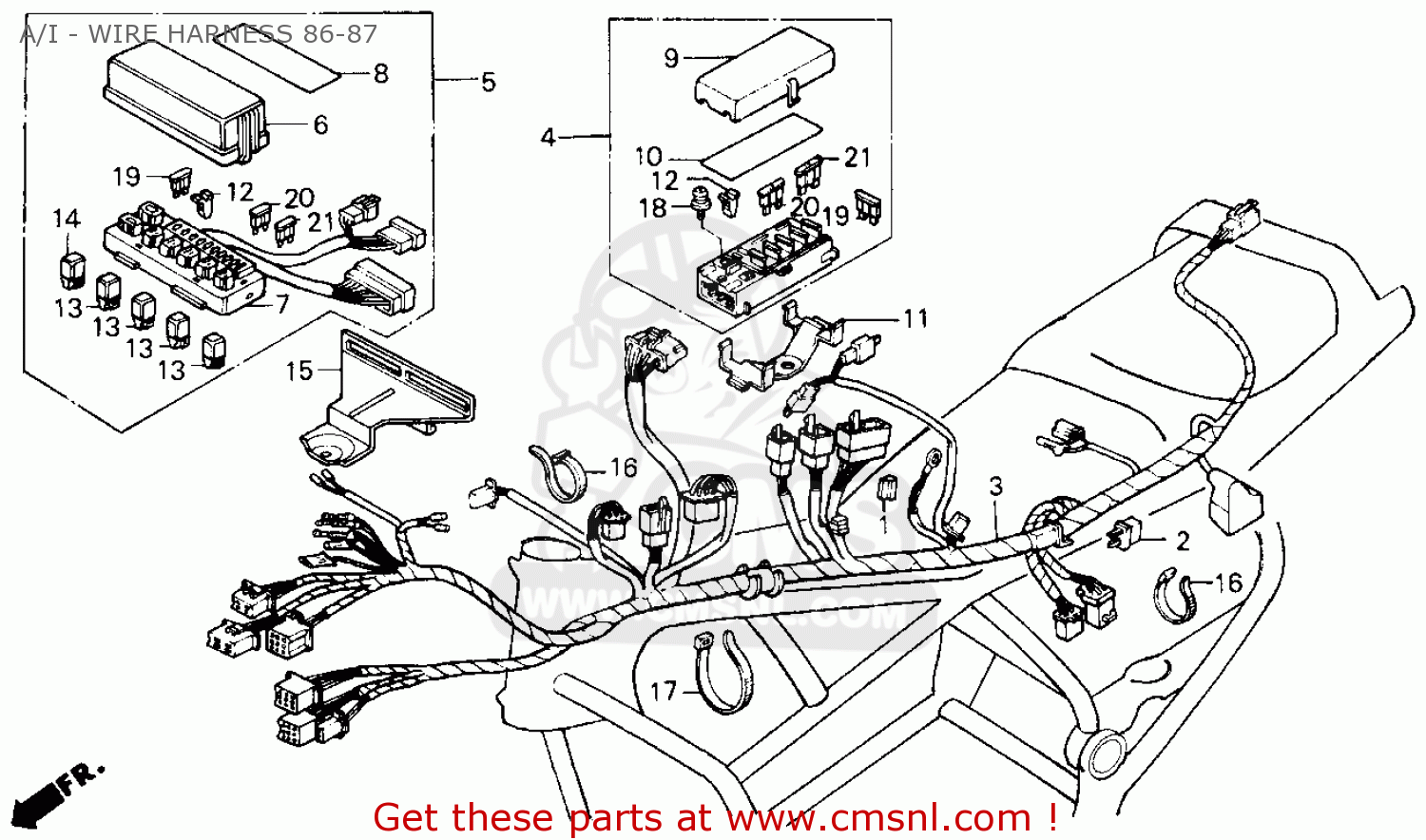 Honda Gl1200a Goldwing Aspencade 1986 (g) Usa California A ... gl1800 fuse diagram 