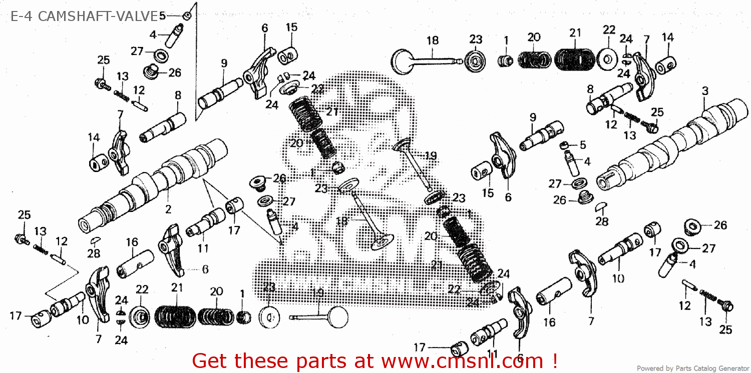 Honda GL1200D GOLDWING 1985 (F) E-4 CAMSHAFT-VALVE - buy E-4 CAMSHAFT ...