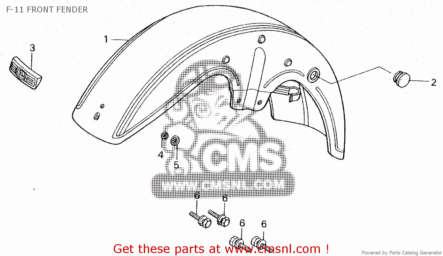 Honda Gl10i Goldwing Interstate 1986 G F 11 Front Fender Buy F 11 Front Fender Spares Online